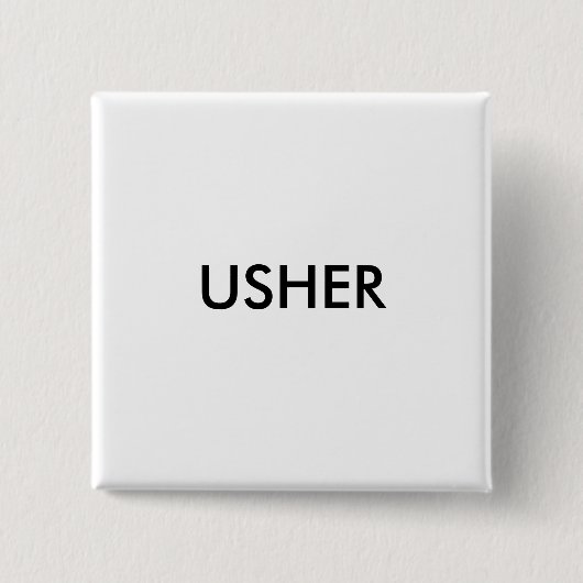 USHER 缶バッジ (正面)