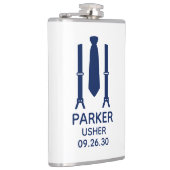 Usher 青いネクタイ フラスク (右)