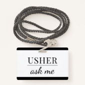 Usher 頼 Meバッジ バッジ (裏面ランヤード)