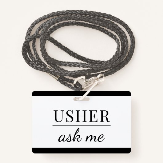 Usher 頼 Meバッジ バッジ (正面ランヤード)