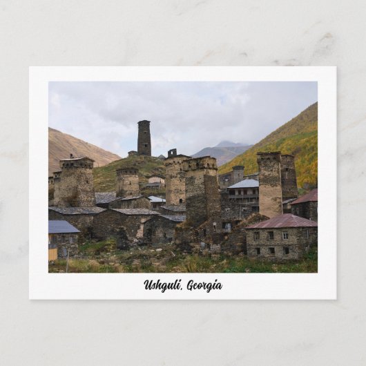 Ushguli village in Svaneti, Georgiaはがき ポストカード (正面)