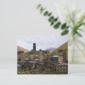 Ushguli village in Svaneti, Georgiaはがき ポストカード (スタンド正面)