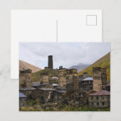 Ushguli village in Svaneti, Georgiaはがき ポストカード (正面/裏面)