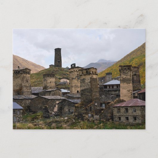 Ushguli village in Svaneti, Georgiaはがき ポストカード (正面)