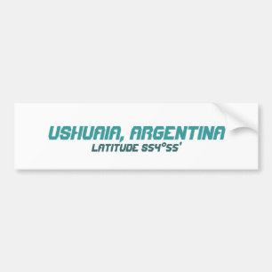Ushuaia、アルゼンチン。 Finisterre。 世界の端 バンパーステッカー