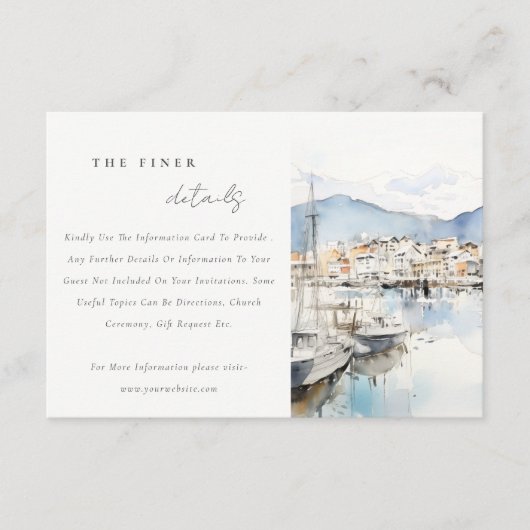 Ushuaia, Argentina Landscape Wedding Detail エンクロージャーカード (正面)