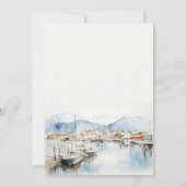 Ushuaia, Argentina Watercolor Landscape Wedding セーブザデート (裏面)