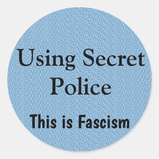 Using Secret Police ラウンドシール (正面)