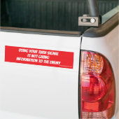 using your turn signal... バンパーステッカー (トラック上)