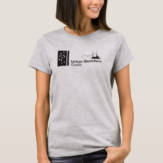 USk Dublinロゴ付きグレーのTシャツ Tシャツ