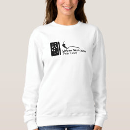 USK TwinCitiesブラックロゴウィメンズベーシックSweatshirt スウェットシャツ