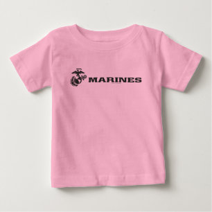 USMCのロゴ-黒 ベビーTシャツ