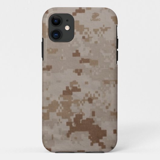 USMCの砂漠のカムフラージュ Case-Mate iPhoneケース (裏面)