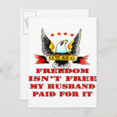 USMCの自由は私の夫がそれを支払った自由ではない ポストカード (正面/裏面)