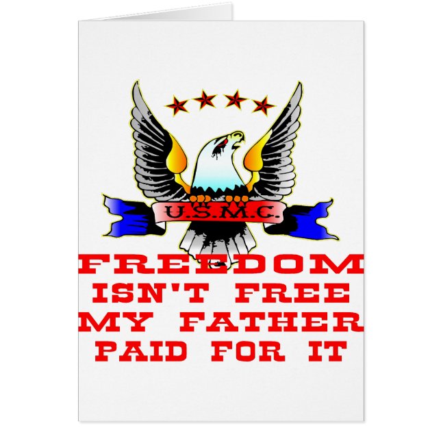 USMCの自由は私の父がそれを支払った自由ではない (正面)