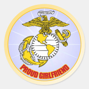 USMCの誇り高いガールフレンド ラウンドシール