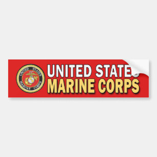 USMCの赤いシール車のバンパーステッカー バンパーステッカー