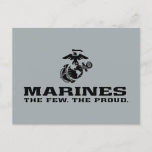 USMCの「少数の、ザ誇りを持った」積み重ねブラックロゴ シーズンポストカード