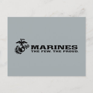 USMCの「少数の、ザ誇りを持った」積み重ねブラックロゴ シーズンポストカード