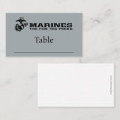 USMCの「少数の、ザ誇りを持った」積み重ねブラックロゴ プレイスカード (正面/裏面)