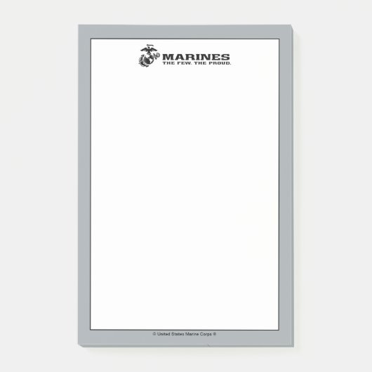 USMCの「少数の、ザ誇りを持った」積み重ねブラックロゴ ポストイット (正面)