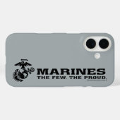 USMCの「少数の、ザ誇りを持った」積み重ねブラックロゴ Case-Mate iPhoneケース (裏面 (横))