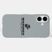 USMCの「少数の、ザ誇りを持った」積み重ねブラックロゴ Case-Mate iPhoneケース (裏面 (横))