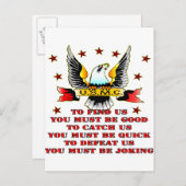 USMCを見つける我々を捕まえる我々を倒す冗談を言わなければならない ポストカード (正面/裏面)