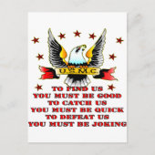 USMCを見つける我々を捕まえる我々を倒す冗談を言わなければならない ポストカード (正面)