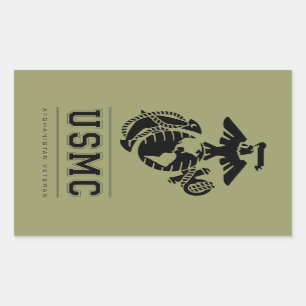 USMCアフガニスタンの退役軍人 長方形シール