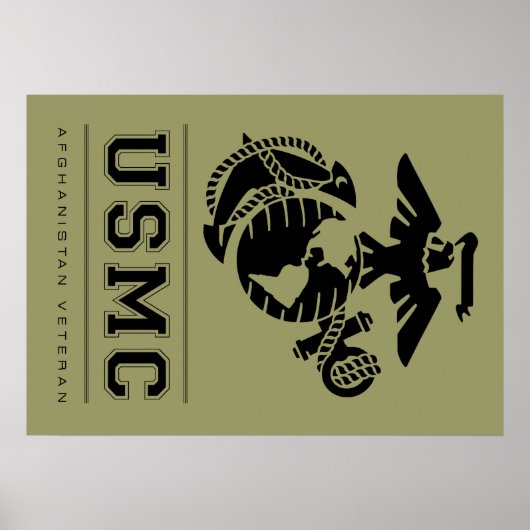 USMCアフガニスタン退役軍人 ポスター (正面)