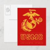 USMCアフガニスタン退役軍人 ポストカード (正面/裏面)