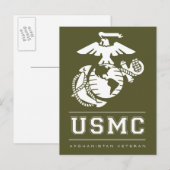 USMCアフガニスタン退役軍人 ポストカード (正面/裏面)