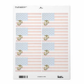 USMCイーグル、グローブ&いかり(EGA) [3D] ラベル (フルシート)