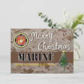 USMCクリスマスカード迷彩柄 シーズンカード (スタンド正面)