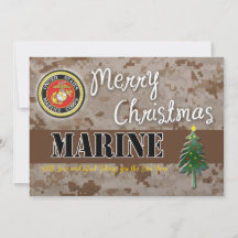 USMCクリスマスカード迷彩柄