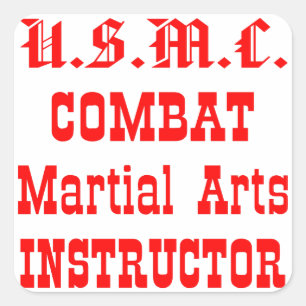 USMCコンバット武術アーツインストラクター スクエアシール