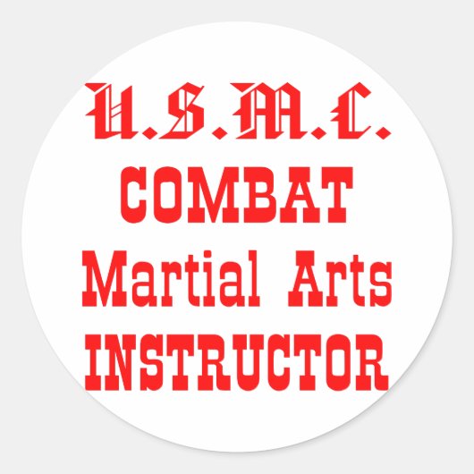 USMCコンバット武術アーツインストラクター ラウンドシール (正面)
