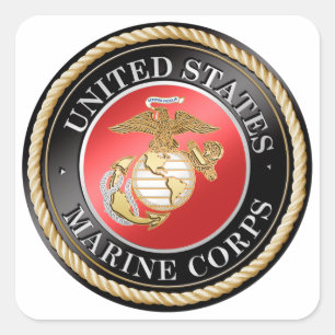 USMCステッカー スクエアシール