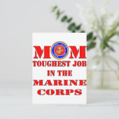 USMCマリンママ海兵隊で最も過酷な仕事 ポストカード (スタンド正面)