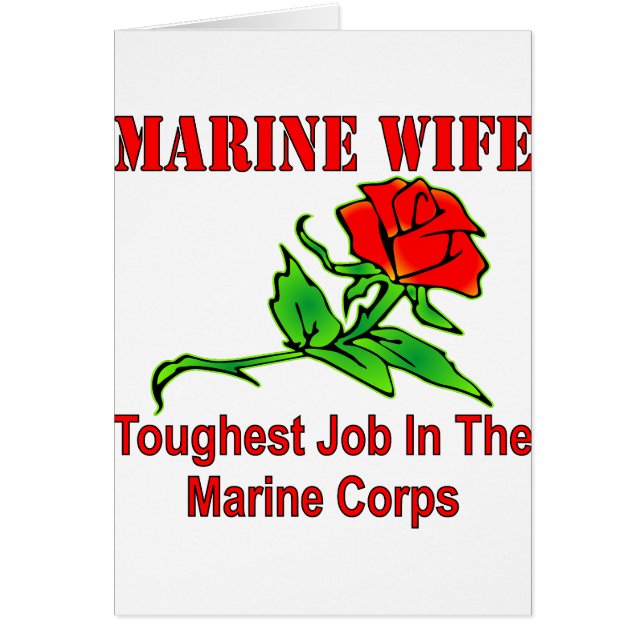 USMCマリーンの妻は海兵隊で最も厳しい仕事 (正面)