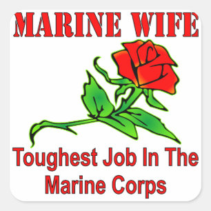 USMCマリーンの妻は海兵隊で最も厳しい仕事 スクエアシール