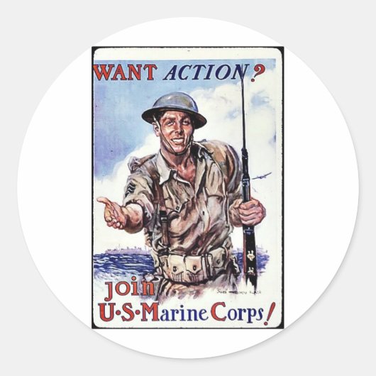 Usmcリクルート ラウンドシール (正面)