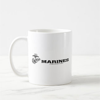 USMCロゴスタックブラックロゴ コーヒーマグカップ