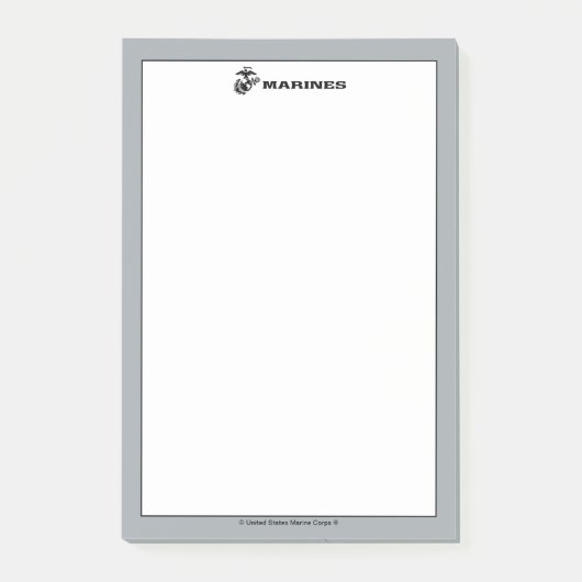 USMCロゴスタックブラックロゴ ポストイット (正面)