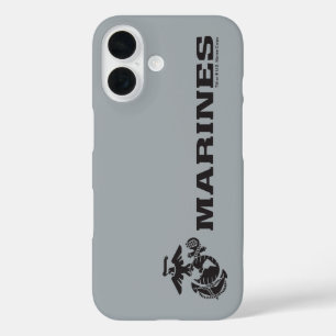 USMCロゴスタックブラックロゴ iPhone 16ケース
