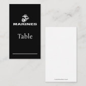 USMCロゴ積み上げ – 白 プレイスカード (正面/裏面)