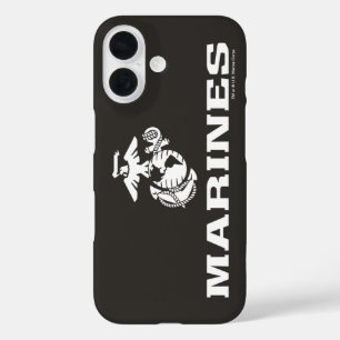 USMCロゴ積み上げ – 白 iPhone 16ケース
