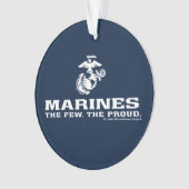 USMCロゴ誇りを持ったスタック – 白 オーナメント (正面)