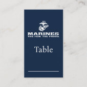 USMCロゴ誇りを持ったスタック – 白 プレイスカード (正面)